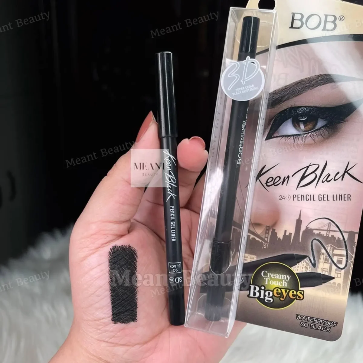 BOB Keen Black Pencil Gel Liner Kajal - Image 2