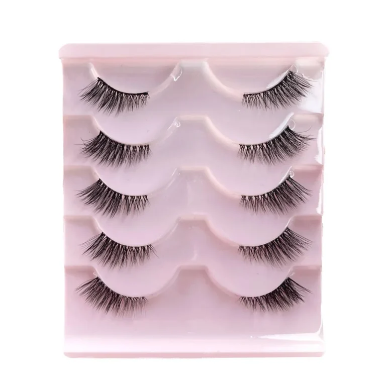 Shein 5 Pairs Half Lashes Clear Band Wispy False Eyelashes