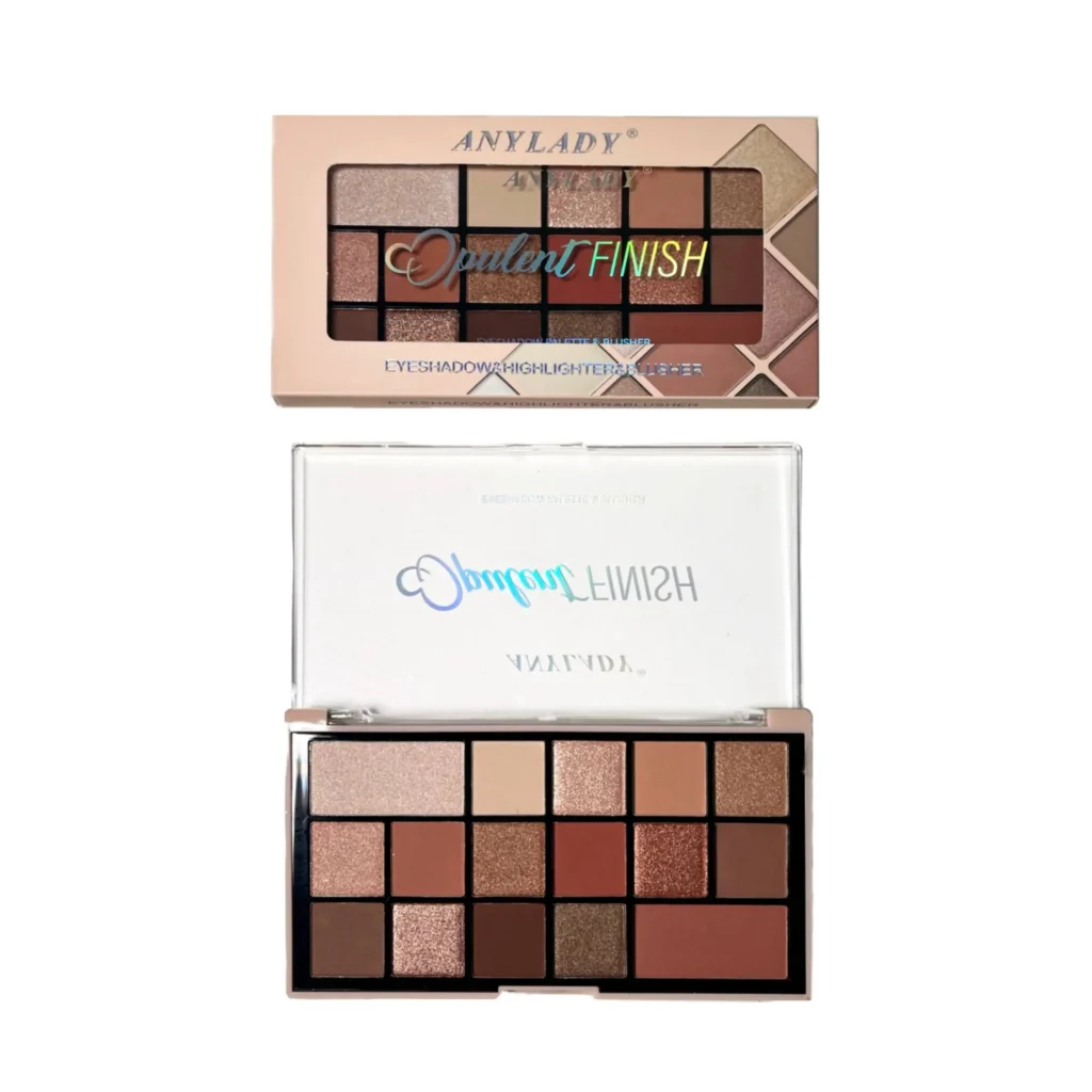 Anylady Opulent Finish 16 Color Eyeshadow Palette, Highlighter and Blusher