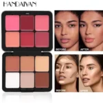 HANDAIYAN HD Face Essential Blusher + Contour 12 Modern Colors Palette