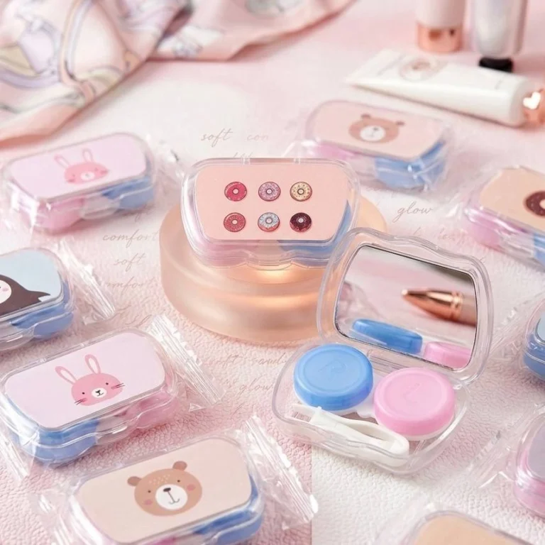 Cute Contact Lens Travel Kit Box- (Case, Tweezer & Applicator) kit
