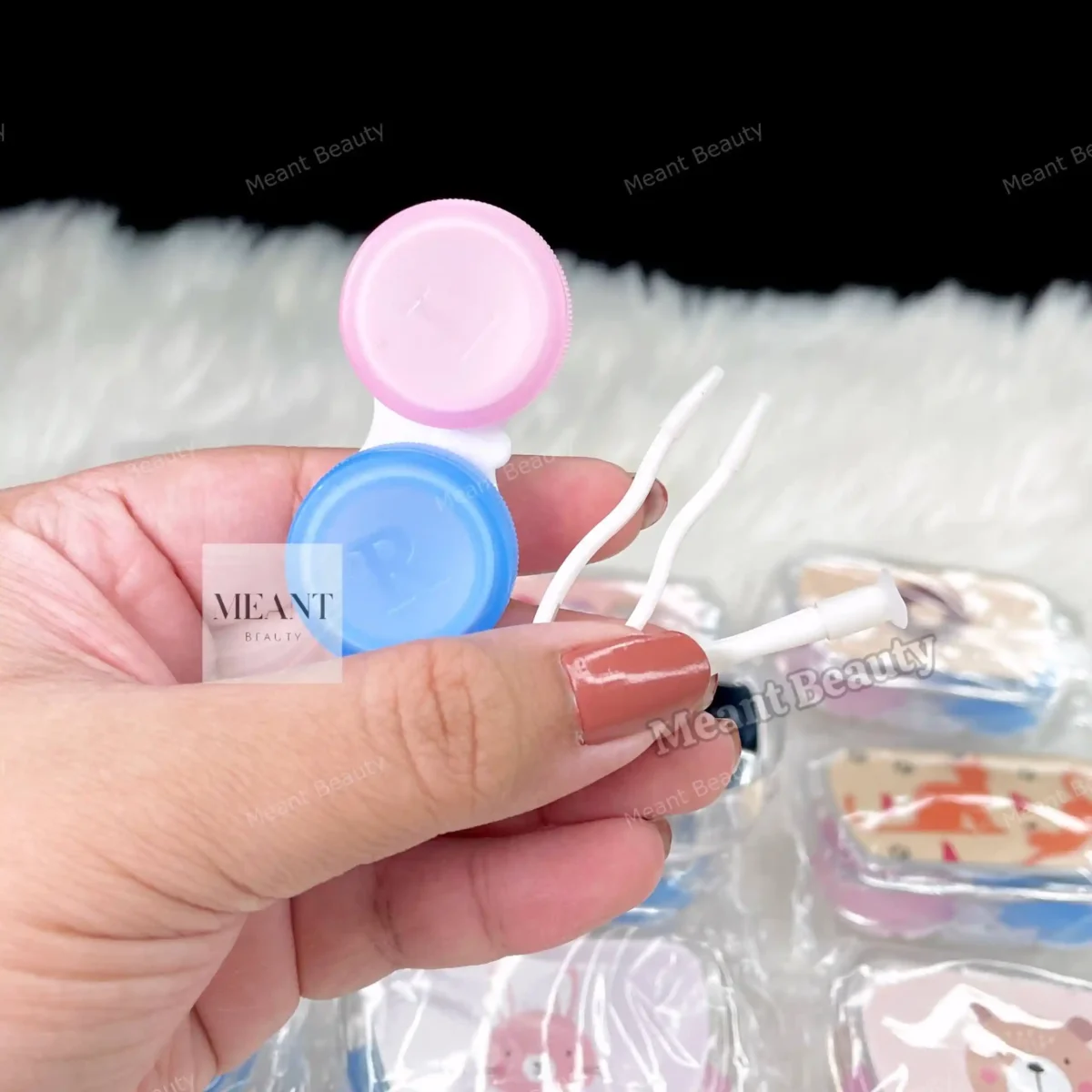 Cute Contact Lens Travel Kit Box- (Case, Tweezer & Applicator) kit