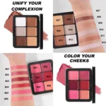 HANDAIYAN HD Face Essential Blusher + Contour 12 Modern Colors Palette