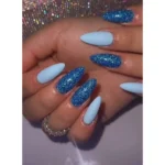 Nail Fairy 24 PC Fake Nail Set- Sparkly Blue