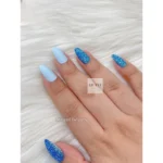 Nail Fairy 24 PC Fake Nail Set- Sparkly Blue