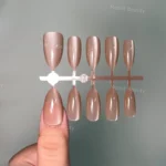 Cat Eye Fake Nail Set- #Posh Nude