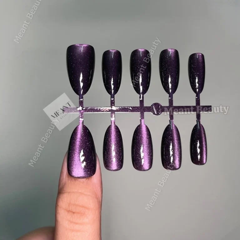 Cat Eye Fake Nail Set- #Wiz Purple
