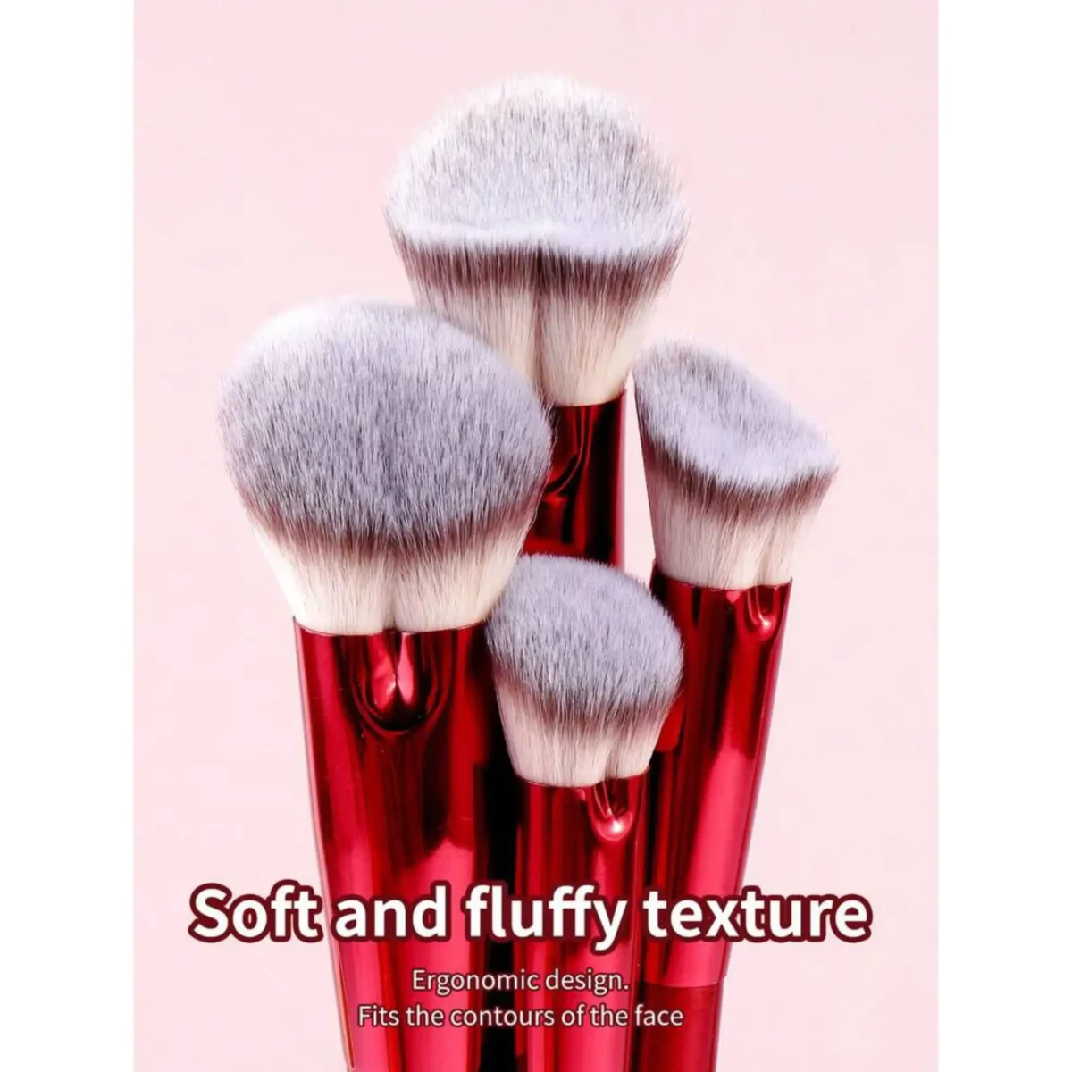 Professional Makeup Brush Set Red