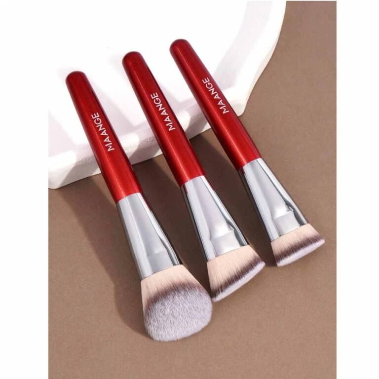 MAANGE 3pcs Premium Face Makeup Brush Set Red MAG52320RQ