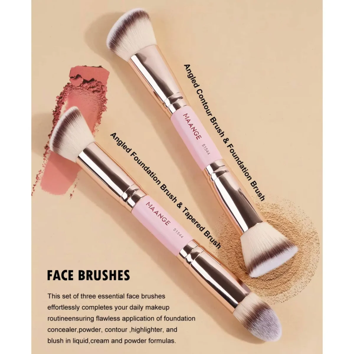 Face and Eye Makeup Brush Set