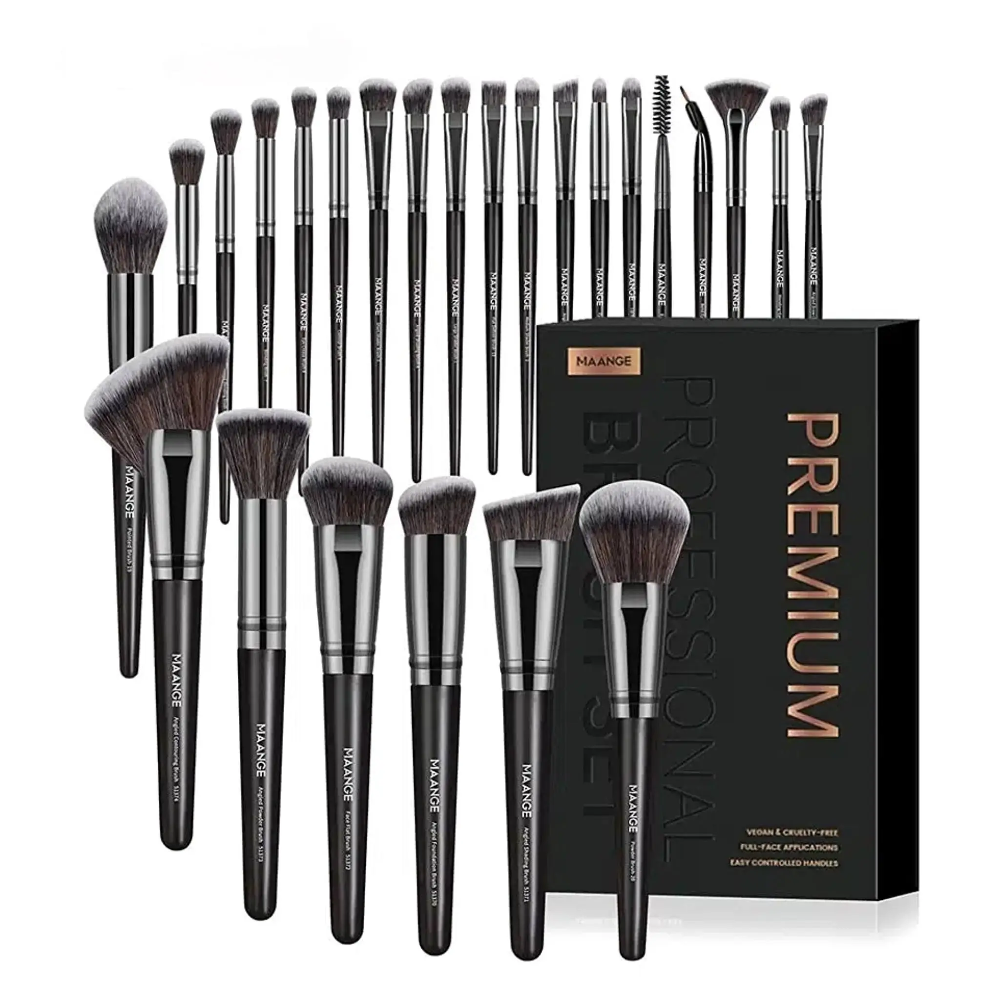MAANGE Premium 25pc Professional Brush Set | Complete Face & Eye Makeup Brush Set MAANGE Premium 25pc Professional Brush Set | Complete Face & Eye Makeup Brush Set