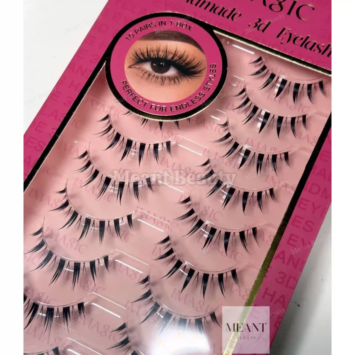 IMAGIC 10 Pair Handmade 3D Eyelashes